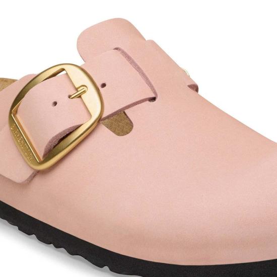  버켄스탁 뮬/슬리퍼 보스턴 빅 버클 누벅 가죽 내로우 클로그 - BIRKENSTOCK