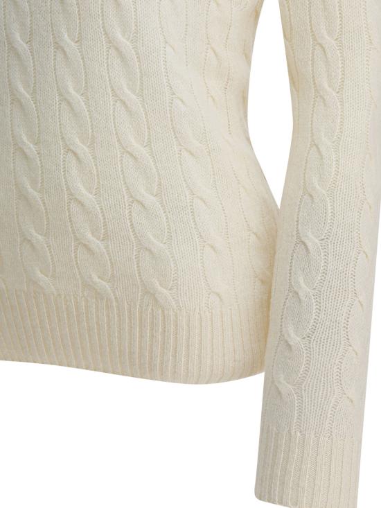26FW 폴로 랄프로렌 폴로 자수 케이블 니트 스웨터 211971865001AUTHENTICCREAM WHITE - POLO RALPH LAUREN