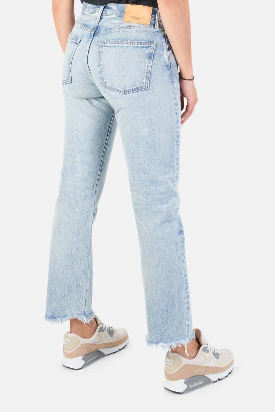  마우지 데님 팬츠 무시 피오리아 스트레이트 진 라이트 블루 - MOUSSY