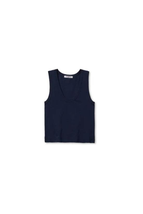  퍼펙트 화이트 티 민소매 티셔츠 카라 탱크 - PERFECT WHITE TEE