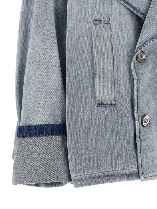  MM6 메종마르지엘라 데님 자켓 Mm6 메종 마르지엘라 코튼 데님 재킷 - MM6 MAISON MARGIELA