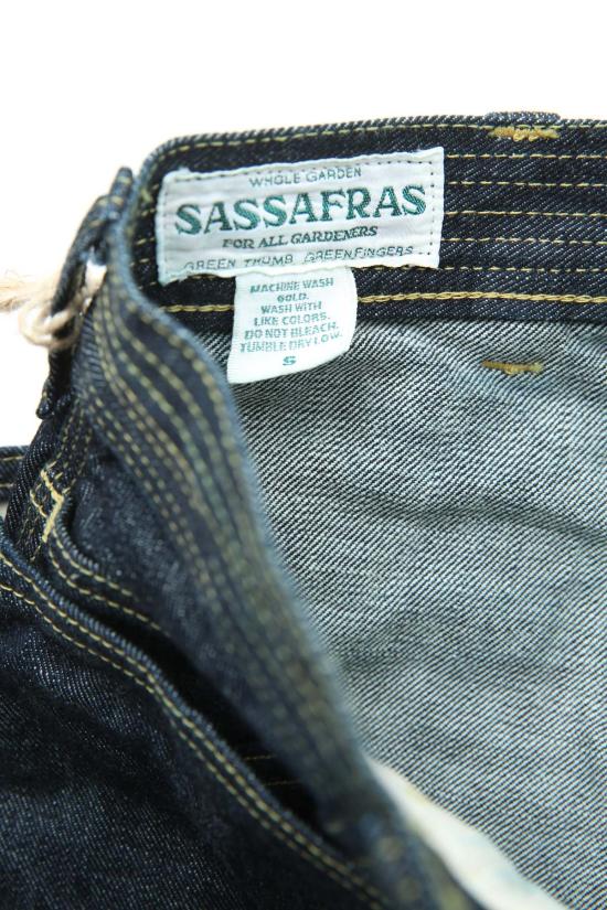 사사프라스 데님 팬츠 가을 낙엽 터프 팬츠 - SASSAFRAS