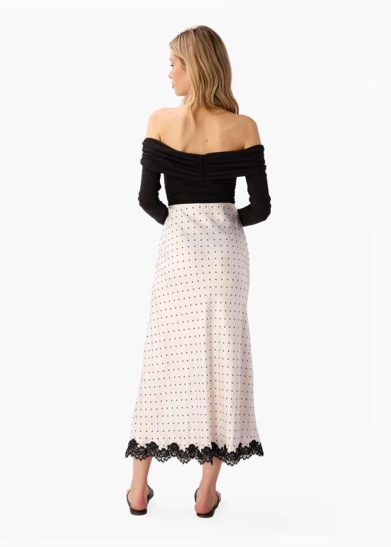  카미 뉴욕 롱 스커트 캐미 NYC 티건 스커트 핀 도트 - CAMI NYC