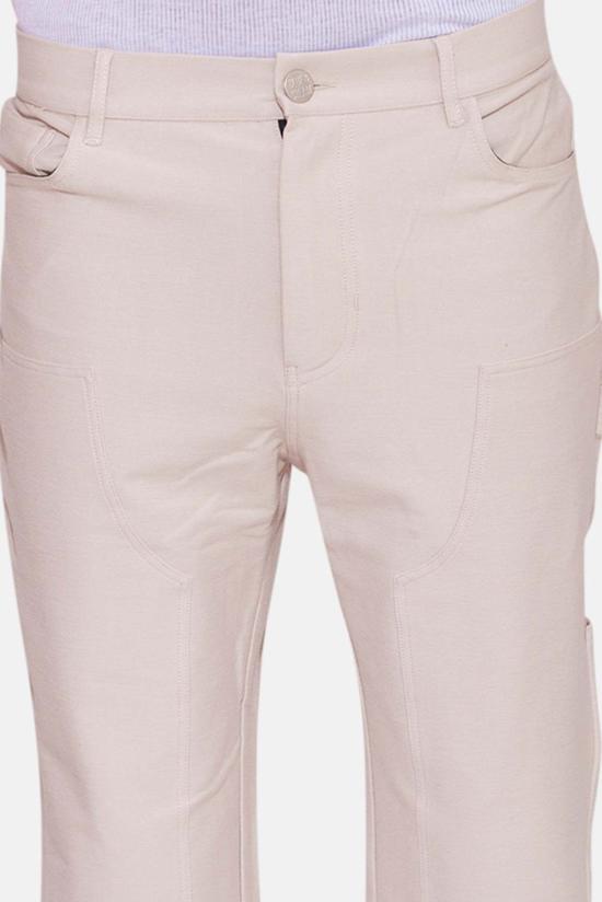  블루&크림 스트레이트 팬츠 WVBC24 CRPNTPNT BEIGE - BLUE&CREAM