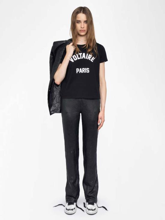  자딕앤볼테르 반팔 티셔츠 Zadig & Voltaire Alys Hc Voltaire Paris 티셔츠 - ZADIG & VOLTAIRE