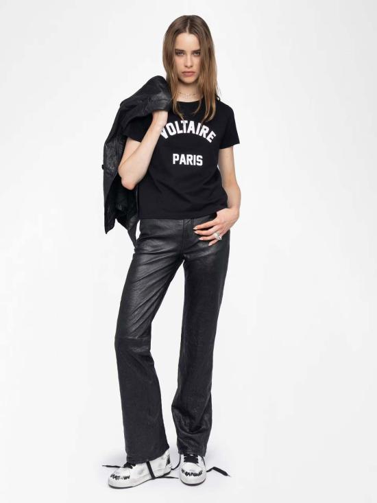  자딕앤볼테르 반팔 티셔츠 Zadig & Voltaire Alys Hc Voltaire Paris 티셔츠 - ZADIG & VOLTAIRE