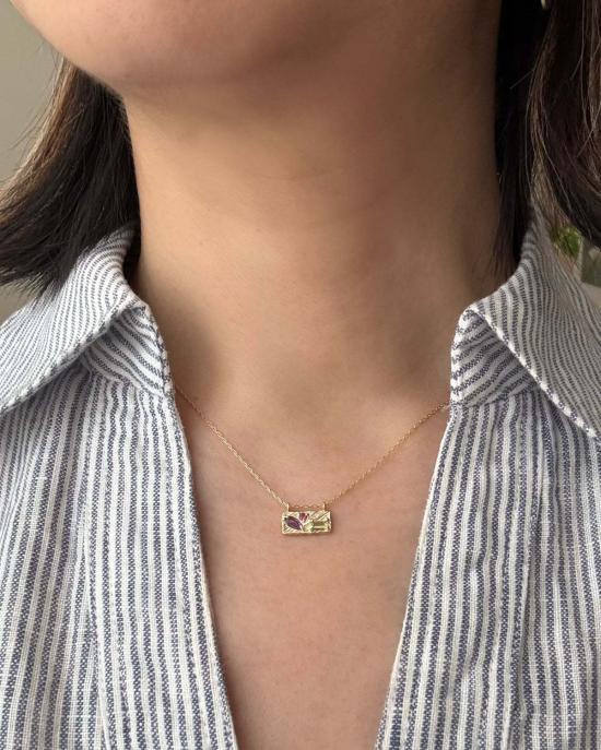  Linn Designs 목걸이/팬던트 린 디자인스 바이올렛 가든 스몰 콜라주 네크리스 14K 옐로우 골드 - OTHER BRANDS