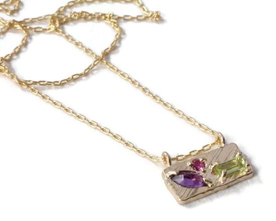  Linn Designs 목걸이/팬던트 린 디자인스 바이올렛 가든 스몰 콜라주 네크리스 14K 옐로우 골드 - OTHER BRANDS