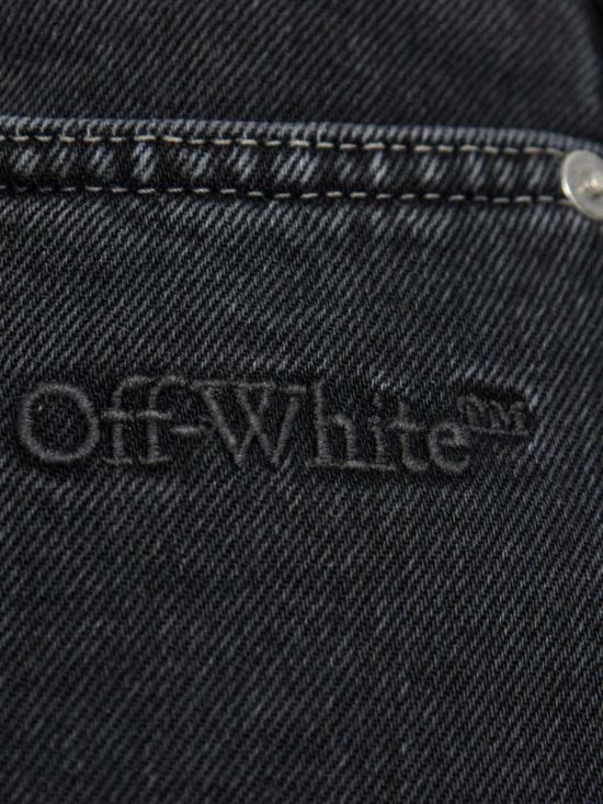  오프화이트 데님 스크립트 로고 90년대 스케이트 진 빈티지 블랙 - OFF WHITE