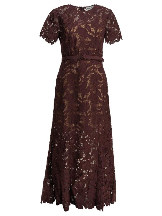 26FW 셀프 포트레이트 롱 원피스 PF26107MBUBURGUNDY