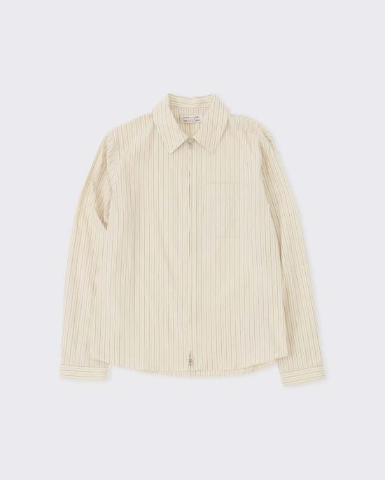 어나더 애스펙트 긴팔 셔츠 Another Aspect Zip Shirt 1.0 Jpn Shirt Cream