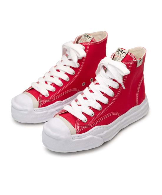  메종 미하라 야스히로 행크 OG 솔 캔버스 하이탑 A05FW701 RED - MAISON MIHARA YASUHIRO