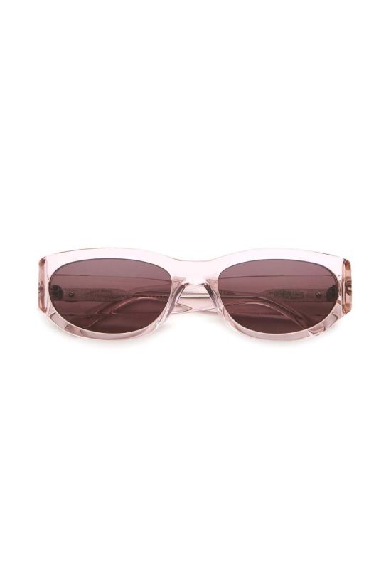  크랩 아이웨어 선글라스 펑크 펑크 선글라스 크리스탈 로즈 프레임 & 플럼 렌즈 - CRAP EYEWEAR