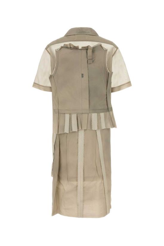  마르지엘라 미디 원피스 메종  카푸치노 메시 셔츠 드레스 - MAISON MARGIELA