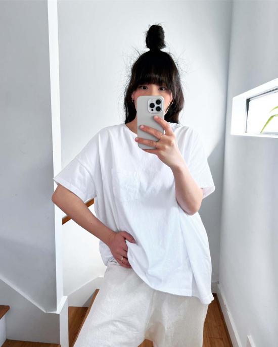  스카르곤 반팔 티셔츠 스카곤 반팔 크루넥 티셔츠 화이트 워시