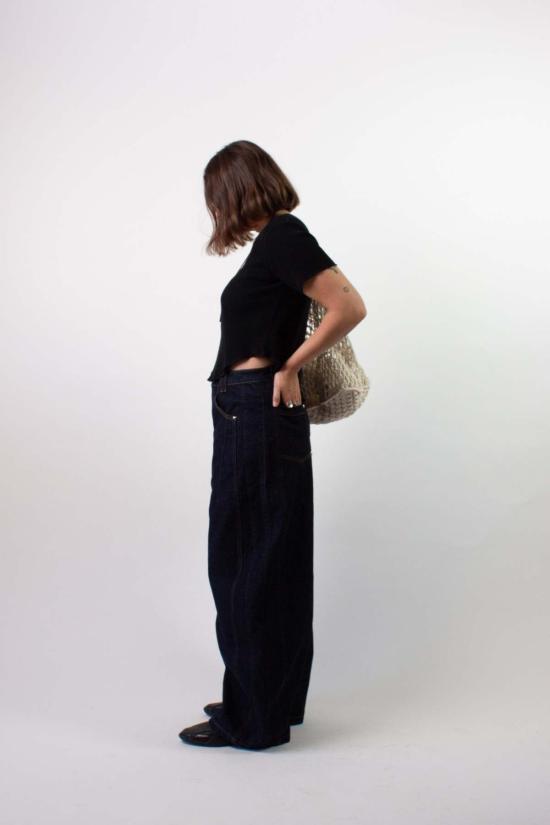  에블린 반팔 티셔츠 아벨린 스쿱 탑 - A B E L I N E