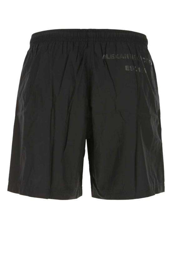  알렉산더 맥퀸 숏팬츠 블랙 나일론 수영 반바지 - ALEXANDER MCQUEEN