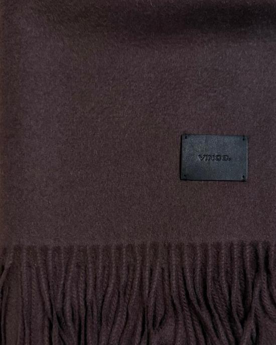  빈스 머플러/스카프 캐시미어 양면 솔리드 롱 스카프 (피그 무늬) - VINCE