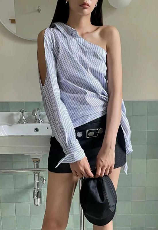  더 엔케이씨 스토어 숏 스커트 NKC 스토어 개비 스커트 블랙 데님 - THE NKC STORE