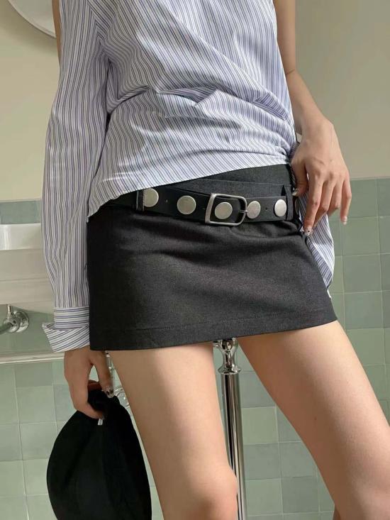  더 엔케이씨 스토어 숏 스커트 NKC 스토어 개비 스커트 블랙 데님