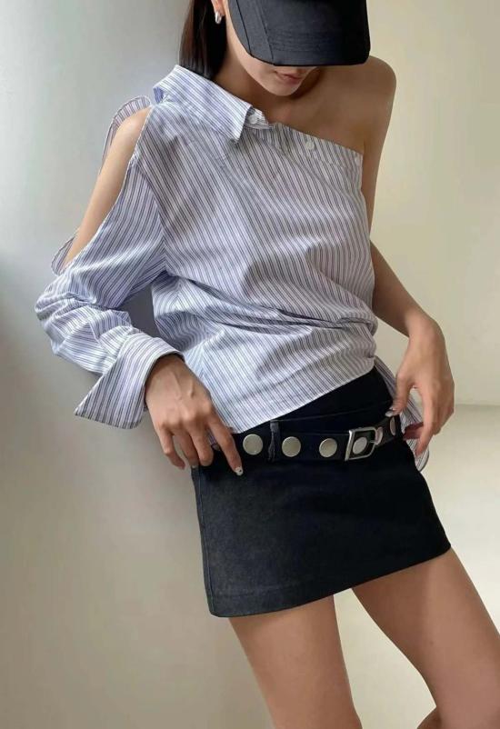  더 엔케이씨 스토어 숏 스커트 NKC 스토어 개비 스커트 블랙 데님 - THE NKC STORE