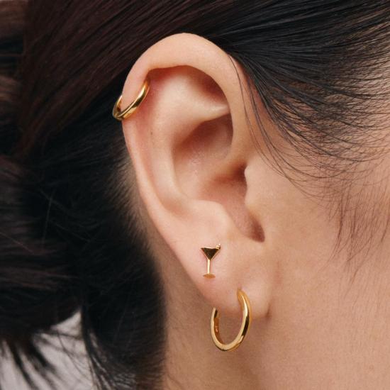 Whit Jewelry 싱글 이어링 화이트 주얼리 마티니 스터드 귀걸이 14K 옐로우 골드 - OTHER BRANDS