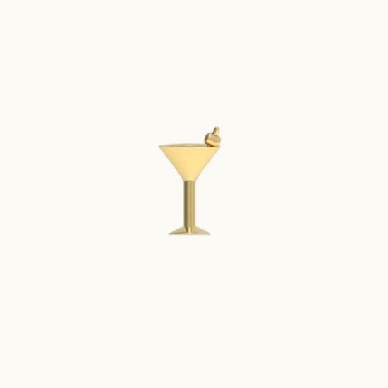  Whit Jewelry 싱글 이어링 화이트 주얼리 마티니 스터드 귀걸이 14K 옐로우 골드 - OTHER BRANDS