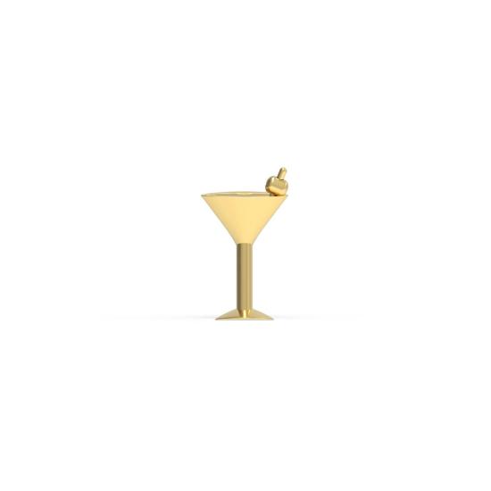 Whit Jewelry 싱글 이어링 화이트 주얼리 마티니 스터드 귀걸이 14K 옐로우 골드 - OTHER BRANDS