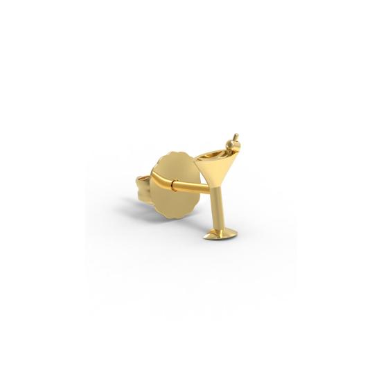  Whit Jewelry 싱글 이어링 화이트 주얼리 마티니 스터드 귀걸이 14K 옐로우 골드 - OTHER BRANDS