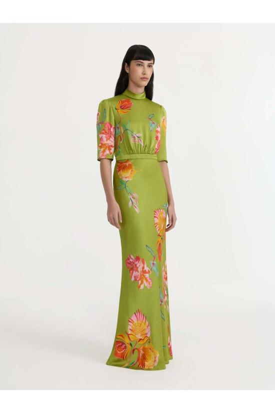  살로니 미디 원피스 Saloni Adele B 드레스 11340 Lilia Garden Plmt - SALONI