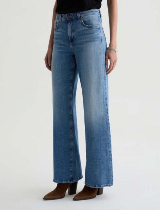  아드리아노 골드슈미드 데님 팬츠 Ag Jeans Saige 와이드 레그 진 아메리칸 웨스트 - ADRIANO GOLDSCHMIED