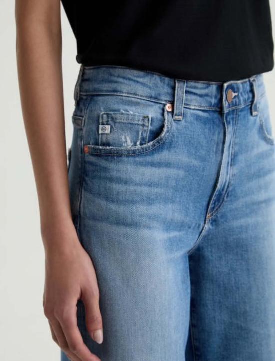  아드리아노 골드슈미드 데님 팬츠 Ag Jeans Saige 와이드 레그 진 아메리칸 웨스트 - ADRIANO GOLDSCHMIED
