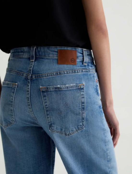  아드리아노 골드슈미드 데님 팬츠 Ag Jeans Saige 와이드 레그 진 아메리칸 웨스트 - ADRIANO GOLDSCHMIED