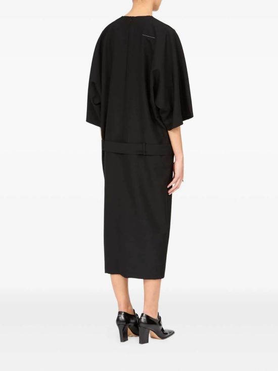  마르지엘라 미디 원피스 메종  벨티드 드롭웨이스트 드레스 - MAISON MARGIELA