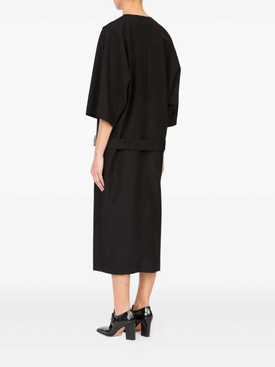  마르지엘라 미디 원피스 메종  벨티드 드롭웨이스트 드레스 - MAISON MARGIELA