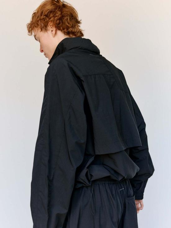  MM6 메종마르지엘라 자켓 Mm6 메종 마르지엘라 블랙 나일론 윈드브레이커 재킷 - MM6 MAISON MARGIELA