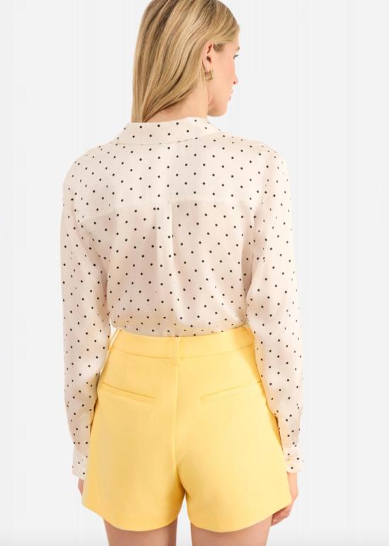  카미 뉴욕 셔츠 Cami Nyc 크로스비 실크  핀 도트 - CAMI NYC