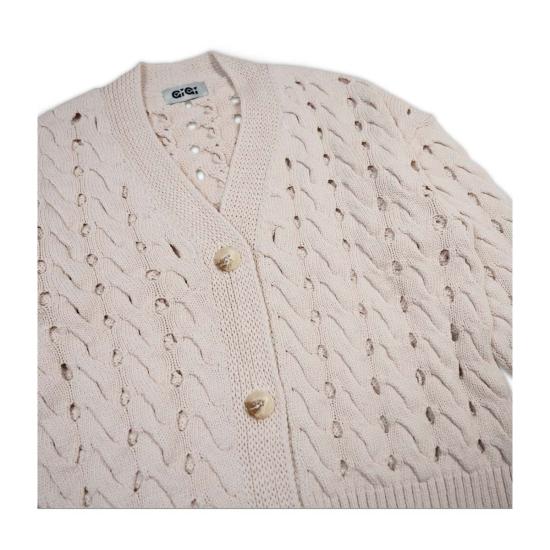  지지 니트웨어 가디건 Gigi 니트웨어 오픈 케이블 코튼 - GIGI KNITWEAR