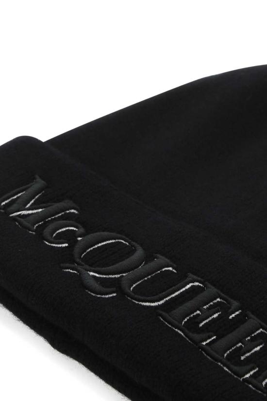  알렉산더 맥퀸 비니 캐시미어 비니  블랙 - ALEXANDER MCQUEEN
