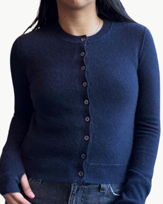  브라조 트리콧 가디건 Brazeau 트리코 미니 로얄 카디건 보르도 - BRAZEAU TRICOT