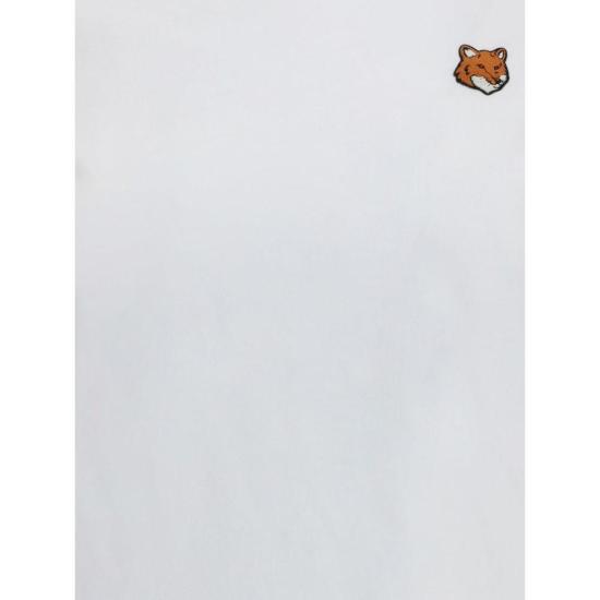 26FW 메종키츠네 반팔 티셔츠 메종 키츠네 여우 머리 레귤러 티셔츠 화이트 - MAISON KITSUNE