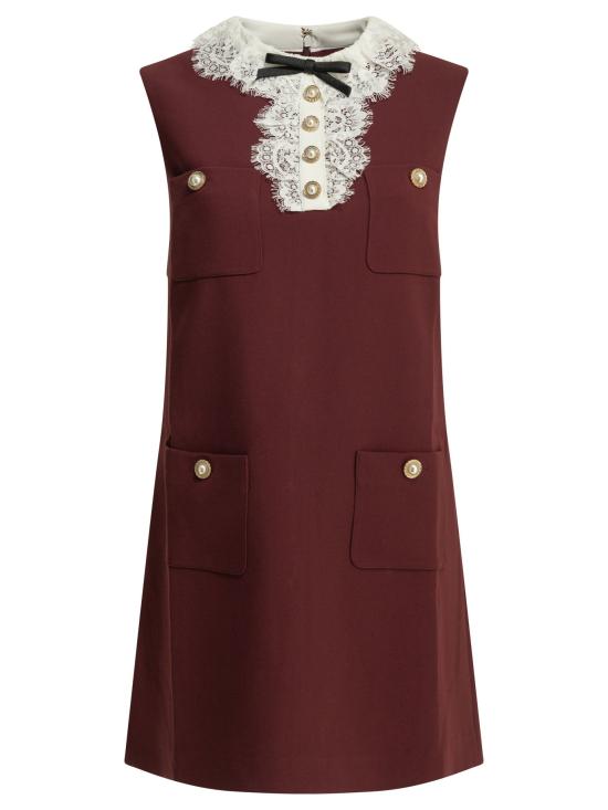 26FW 셀프 포트레이트 숏 원피스 PF26001SBBUBURGUNDY