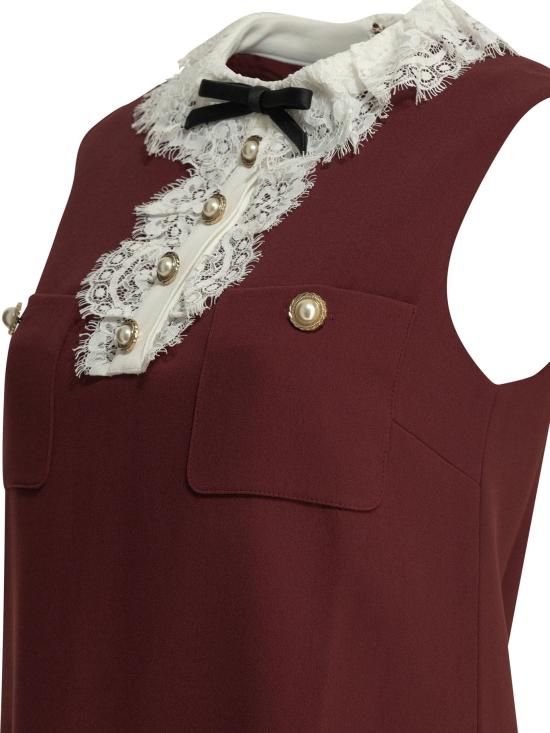 26FW 셀프 포트레이트 숏 원피스 PF26001SBBUBURGUNDY - SELF PORTRAIT