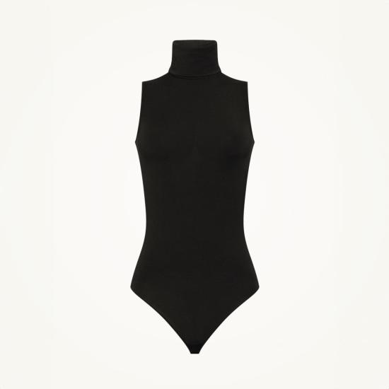  월포드 바디수트 티셔츠 울포드 비스코스 스트링 바디수트 - WOLFORD