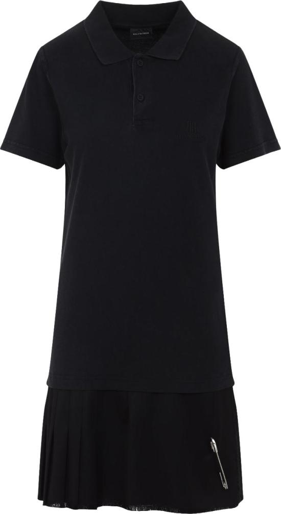  발렌시아가 로고 클립 드레스 838784TOT031000BLACK DIVERS