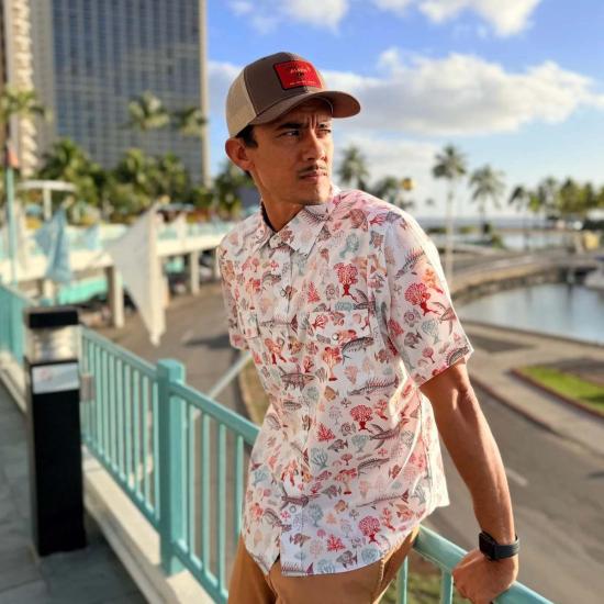  Western Aloha 셔츠 웨스턴 알로하 리프 레이지 반팔 스냅  리프 - OTHER BRANDS