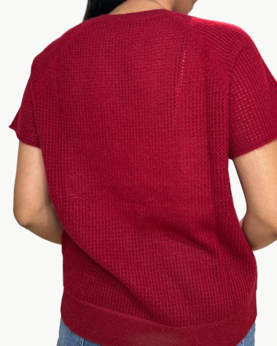  브라조 트리콧 스웨터 브라조 트리코 클로버 스웨트셔츠 클라렛 - BRAZEAU TRICOT
