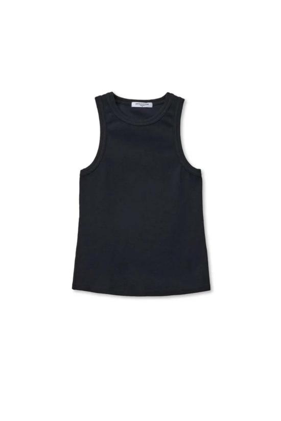  퍼펙트 화이트 티 민소매 티셔츠 셔츠 하이넥 립 탱크탑 - PERFECT WHITE TEE
