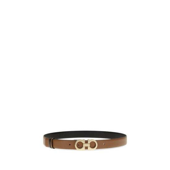  살바토레 페라가모 벨트 페라가모 송아지 가죽 보스 타우러스 레귤러  브라운 - SALVATORE FERRAGAMO