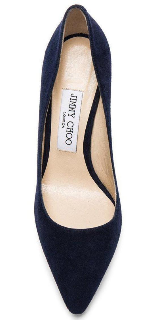  지미추 힐/펌프스 로미 100 스웨이드 펌프스 네이비 - JIMMY CHOO